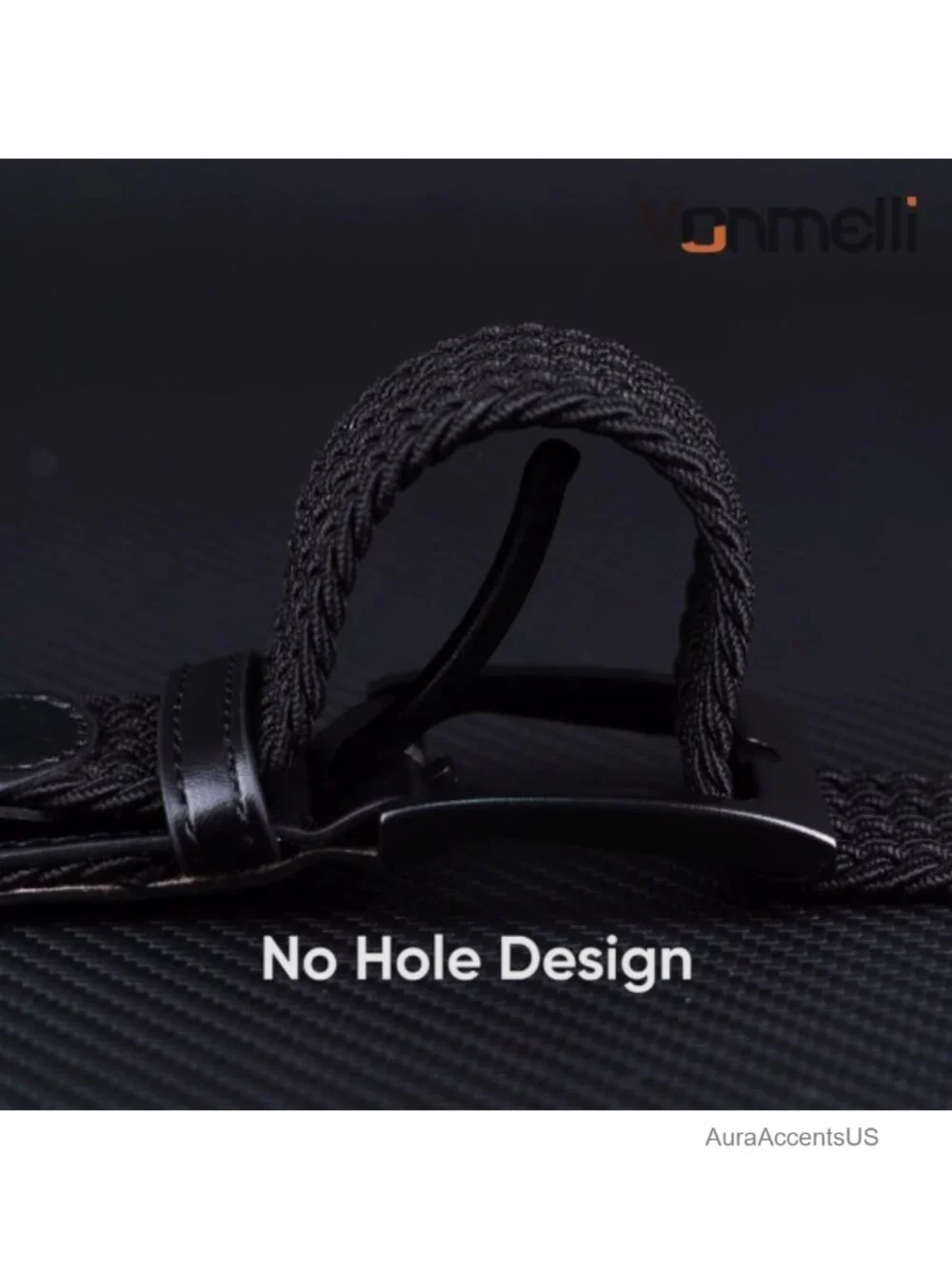 TSA Approved Stretch Braided Belt, Hypoallergenic No Metal Men's Belt